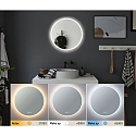 Paulmann Espejo con iluminaci�n MIRRA LED � 60CM redondo, CCT Switch, con regulador t�ctil, con funci�n de calefacci�n IP44