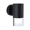 Paulmann Luminaria de pared KAME SINGLE de 1 llama, cil�ndrico, conmutable IP44, mate, negra se�al 