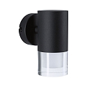 Paulmann Luminaria de pared KAME SINGLE de 1 llama, cil�ndrico, conmutable IP44, mate, negra se�al 