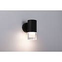 Paulmann Luminaria de pared KAME SINGLE de 1 llama, cil�ndrico, conmutable IP44, mate, negra se�al 
