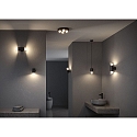 Paulmann Luminaria de pared KAME SINGLE de 1 llama, cil�ndrico, conmutable IP44, mate, negra se�al 