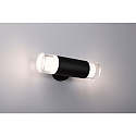 Paulmann Luminaria de pared KAME DOUBLE de 2 llamas, cil�ndrico, conmutable IP44, mate, negra se�al 