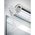 Luminaria de espejo ORGON LED corto, con enchufe IP44, cromo, blanco
