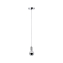 Paulmann Luminaria colgante LARUS E27 IP44, cromo regulable