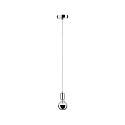 Paulmann Luminaria colgante LARUS E27 IP44, cromo regulable