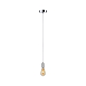 Paulmann Luminaria colgante LARUS E27 IP44, cromo regulable