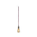 Paulmann Luminaria colgante NEORDIC ELDAR con interruptor, con enchufe E27, n�quel cepillado, rojo regulable