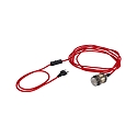 Paulmann Luminaria colgante NEORDIC ELDAR con interruptor, con enchufe E27, n�quel cepillado, rojo regulable