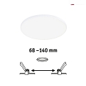 Paulmann Luminaria empotrable VARIFIT VENULA EDGE IP44, blanco regulable 12W 1100 | 1600lm 4000K CRI >80