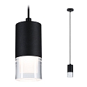 Paulmann Luminaria colgante KAME 3STEP-DM cil�ndrico, regulable, ajustable IP44, mate, negra se�al regulable