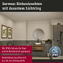 Paulmann Luminaria empotrable SORMUS redondo, juego de 1 IP65, negro mate  6,5W 560lm 3000K 100� 100� CRI >80