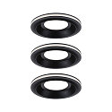 Luminaria empotrable SORMUS redondo, juego de 3 IP65, negro mate  3x 6,5W 560lm 3000K 100� 100� CRI >80