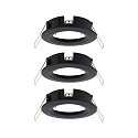 Paulmann Set of 3 Recessed luminaire CHOOSE, fixed, IP44, 230V, max. 3x 10W �5.1cm, black matt