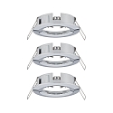 Paulmann Luminaria empotrable CHOOSE r�gido, juego de 3 IP44, cromo regulable