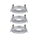Luminaria empotrable CHOOSE r�gido, juego de 3 IP44, aluminio regulable