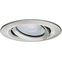 Paulmann Luz downlight NOVA GU10 redondo, giratorio, juego de 1 GU10 IP65, hierro cepillado regulable