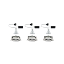 Paulmann Luz downlight NOVA GU10 redondo, giratorio, juego de 3 GU10 IP65, hierro cepillado regulable