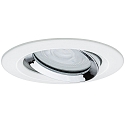 Paulmann Luz downlight NOVA GU10 redondo, giratorio, juego de 1 GU10 IP65, cromo, blanco mate regulable