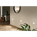 Luminaria de pared empotrable WALL est�ndar, redondo, blanco