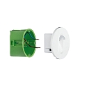 Paulmann Luminaria de pared empotrable WALL redondo, con detector de movimiento, blanco