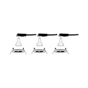 Paulmann Luminaria empotrable NOVA LED redondo, r�gido, juego de 3 GU10 IP44, hierro cepillado  19,5W 460lm 2700K 38� 38� CRI >80