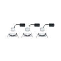 Paulmann Luminaria empotrable NOVA COIN LED redondo, r�gido, juego de 3 IP44, cromo  460lm 2700K 100� 100� CRI >80