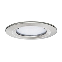 Paulmann Luz downlight NOVA PLUS COIN redondo, r�gido, juego de 3, con difusor IP44, hierro cepillado regulable