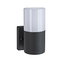 Paulmann outdoor wall luminaire TUBS cylindrical, switchable E27 IP44, grey, matt