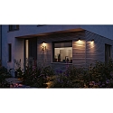 outdoor wall luminaire FLAME UP OR DOWN 1 flame, square, switchable, insect friendly IP44, anthracite 