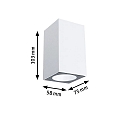 Paulmann Luminaria de pared para exteriores FLAME UP OR DOWN de 1 llama, angular, conmutable, insect-friendly IP44, blanco 