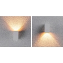 Paulmann Luminaria de pared para exteriores FLAME UP OR DOWN de 1 llama, angular, conmutable, insect-friendly IP44, blanco 