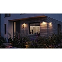 Paulmann Luminaria de pared para exteriores FLAME UP OR DOWN de 1 llama, angular, conmutable, insect-friendly IP44, blanco 