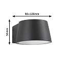 Paulmann Luminaria de pared para exteriores CAPEA conmutable, insect-friendly IP44, antracita 
