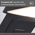 Luminaria de pared para exteriores ZERENA con sensor, insect-friendly, resistente al aire marino IP44, antracita 
