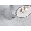 Paulmann Luminaria de pared para exteriores CUFF PIR con sensor IP44, transparente, blanco 