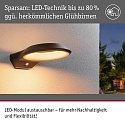 Luminaria de pared para exteriores ANELA PIR con sensor, insect-friendly, resistente al aire marino IP44, antracita 