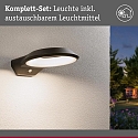 Luminaria de pared para exteriores ANELA PIR con sensor, insect-friendly, resistente al aire marino IP44, antracita 
