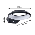 Luminaria de pared para exteriores ANELA PIR con sensor, insect-friendly, resistente al aire marino IP44, antracita 