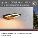 Luminaria de pared para exteriores AKENA PIR con sensor, insect-friendly, resistente al aire marino IP44, antracita 