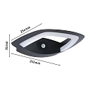 Luminaria de pared para exteriores AKENA PIR con sensor, insect-friendly, resistente al aire marino IP44, antracita 