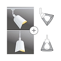 Paulmann Pantalla ALVARO URail DecoSystems, dorado mate, blanco