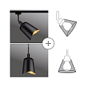 Paulmann Pantalla ALVARO URail DecoSystems, dorado mate, negro