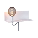 Paulmann Luminaria de pared DEVARA E27 IP20, blanco regulable