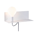 Paulmann Luminaria de pared DEVARA E27 IP20, blanco regulable