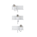 Paulmann Luminaria de pared DEVARA E27 IP20, blanco regulable