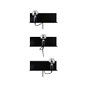 Paulmann Luminaria de pared DEVARA E27 IP20, negro regulable