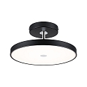 Luminaria de techo HILDOR IP20, mate, negro regulable