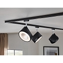 Paulmann Foco URAIL ARENA LED giratorio, inclinable, cromo, negro mate