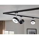 Paulmann Foco URAIL CIRCLE giratorio, inclinable, cromo, negro mate