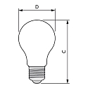 Philips Filamento luminoso en forma est�ndar MAS LEDBulb ND CL GUE A60 E27 7,3W 1535lm 2700K 
